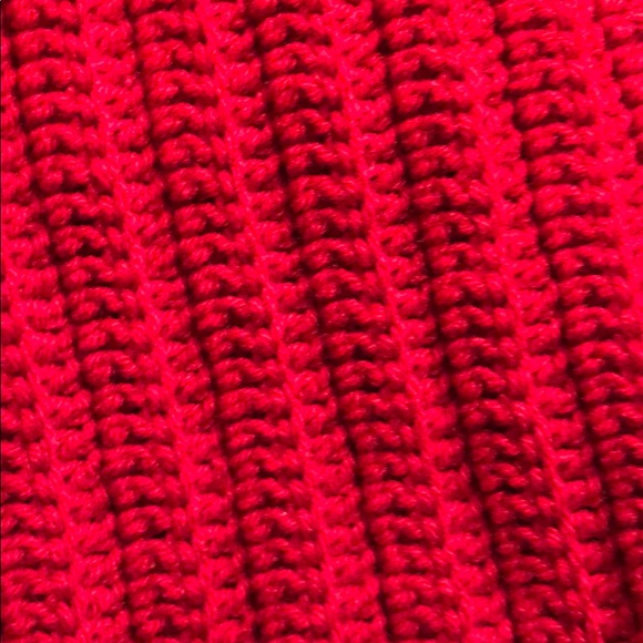Red beanie winter hat adult or teen handmade #354 - Picture 2 of 2
